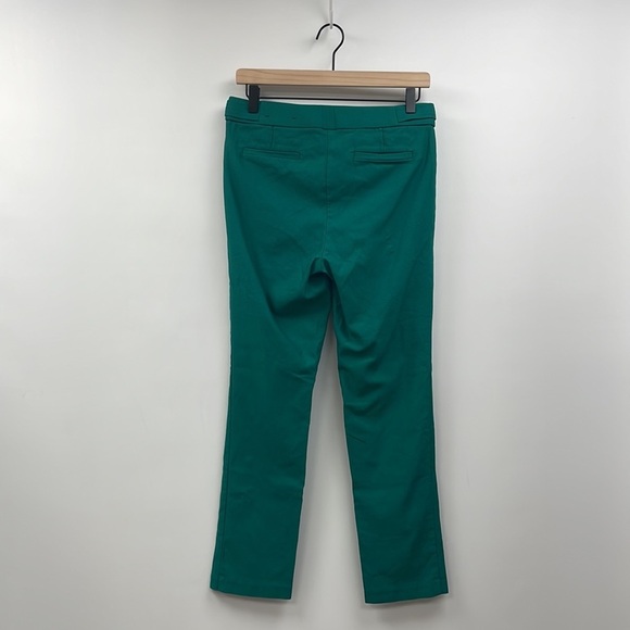 Rafaella Mid-Rise Straight Pull-On Trouser Ankle Pant Stretchy Kelly Green 8 - Picture 4 of 7